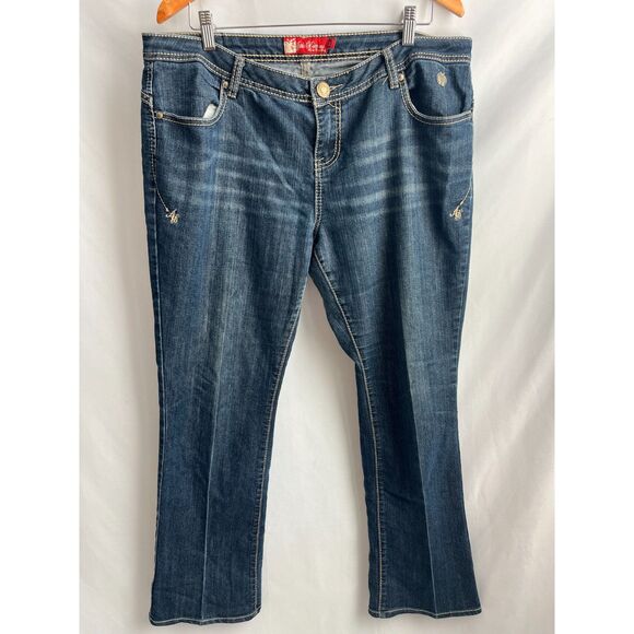 Apple Bottoms Blue Straight Leg Jeans - Picture 1 of 13